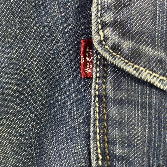 Levi's 514 Slim Straight Jeans Men's 34 x 30 Actual 35 x 31 Soiled Distressed - Picture 6 of 15